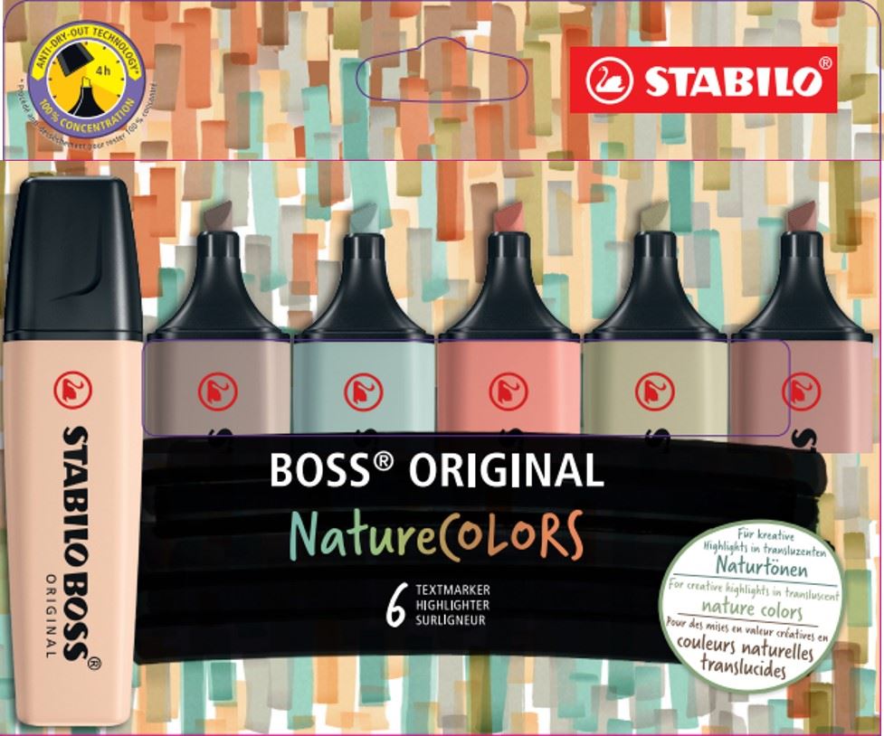 Set evidenziatori STABILO Boss 70/163 nature colors – Nala Cartoleria