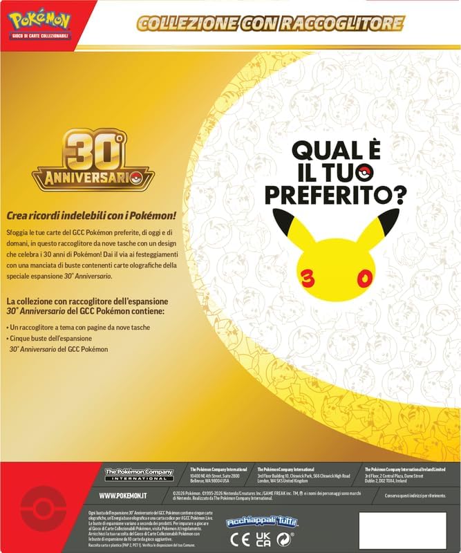 Collezione con raccoglitore 30° Anniversario del GCC Pokémon