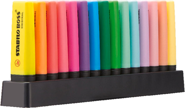 Desk Set 15 evidenziatori STABILO Boss Fluo