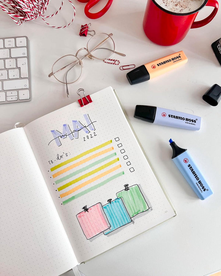 Desk Set 15 evidenziatori STABILO Boss Paste