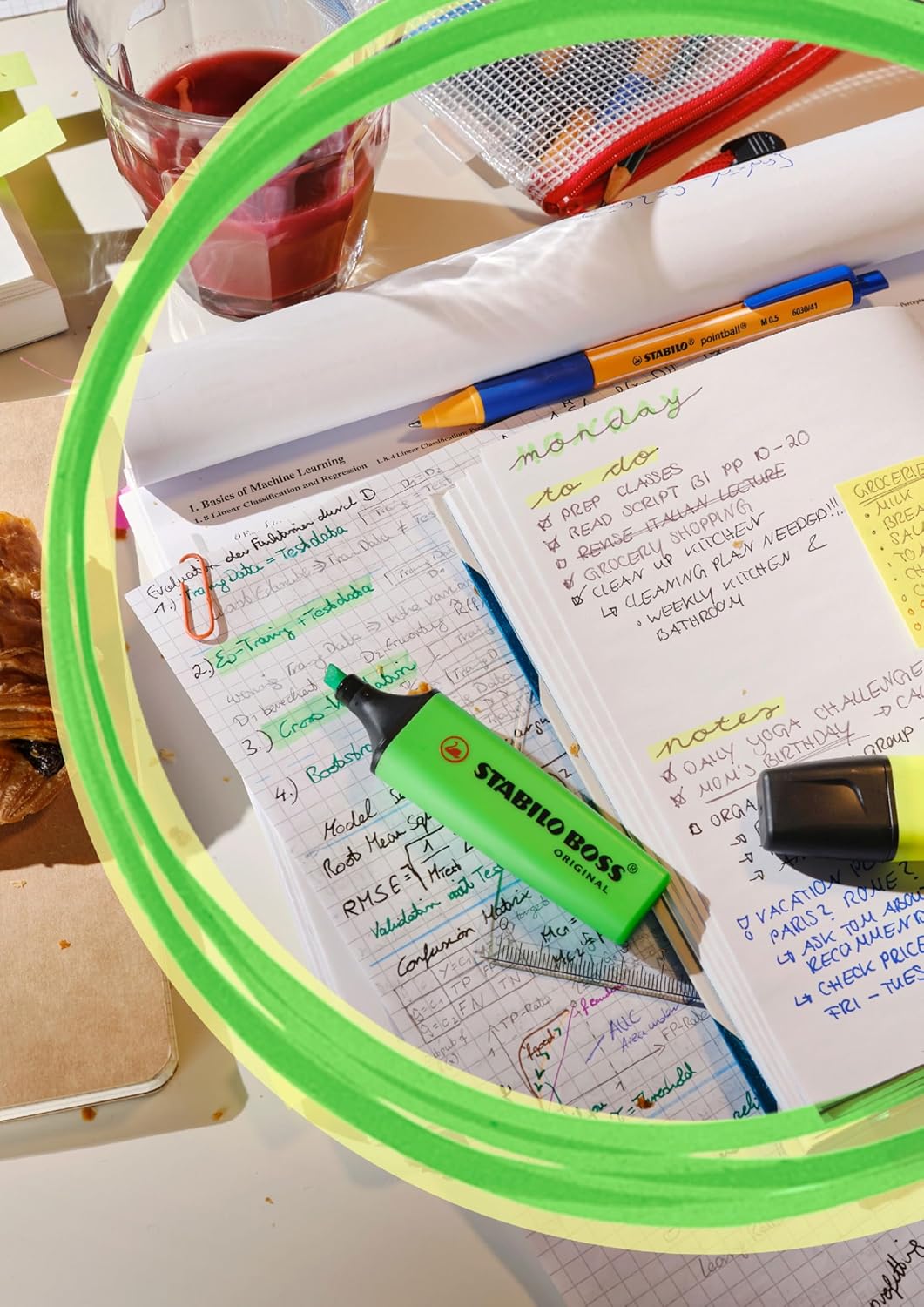Desk Set 15 evidenziatori STABILO Boss Fluo