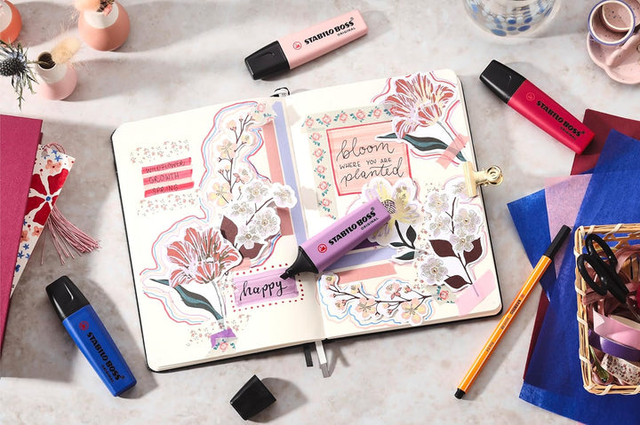 Set 4 evidenziatori STABILO Boss NatureCOLORS