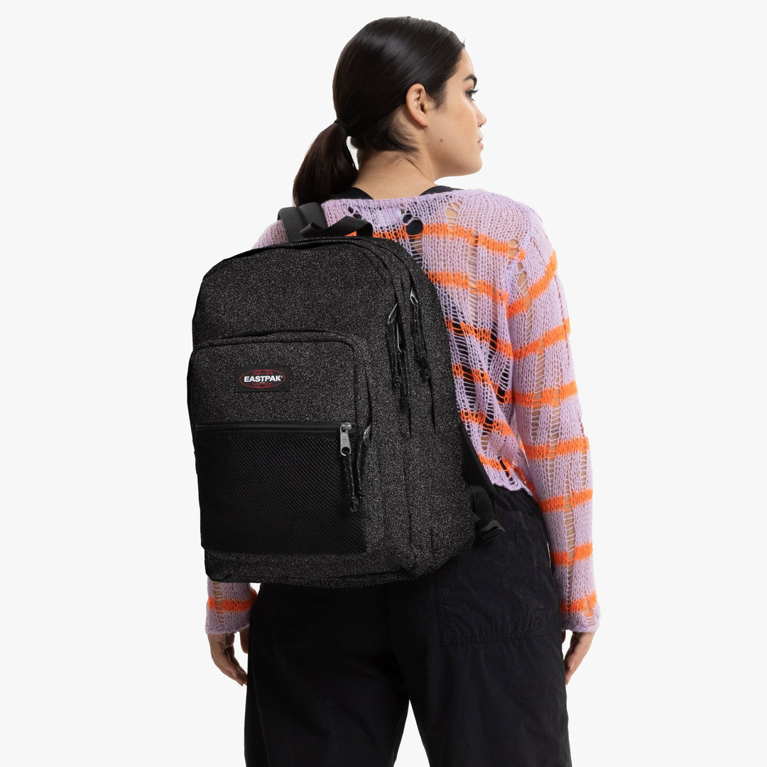 Zaino Eastpak Pinnacle estendibile Nero Glitter โ Nala Cartoleria