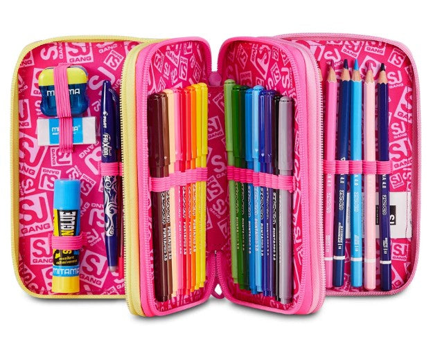 ASTUCCIO 3 ZIP - JOYFUL PINS GIRL
