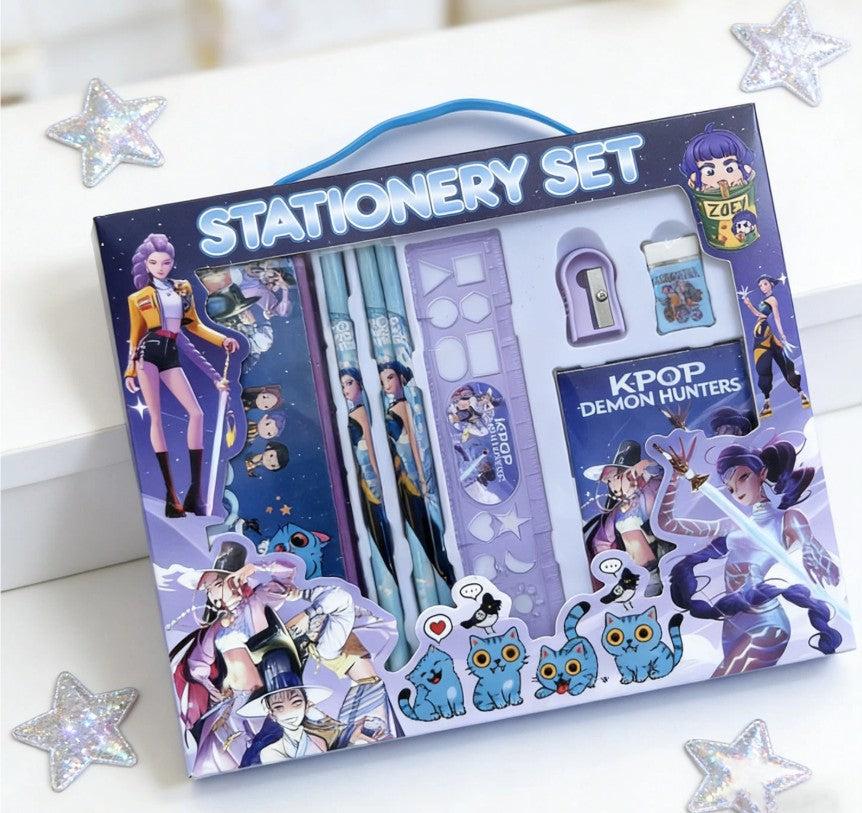 Stationery set K-pop gold