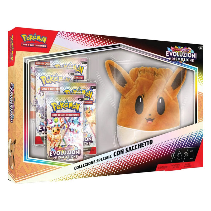 Collezione Speciale Evoluzioni Prismatiche con Sacchetto Eevee