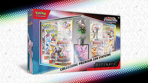 Collezione Premium Evoluzioni Prismatiche con Statuina Espeon e Umbreon