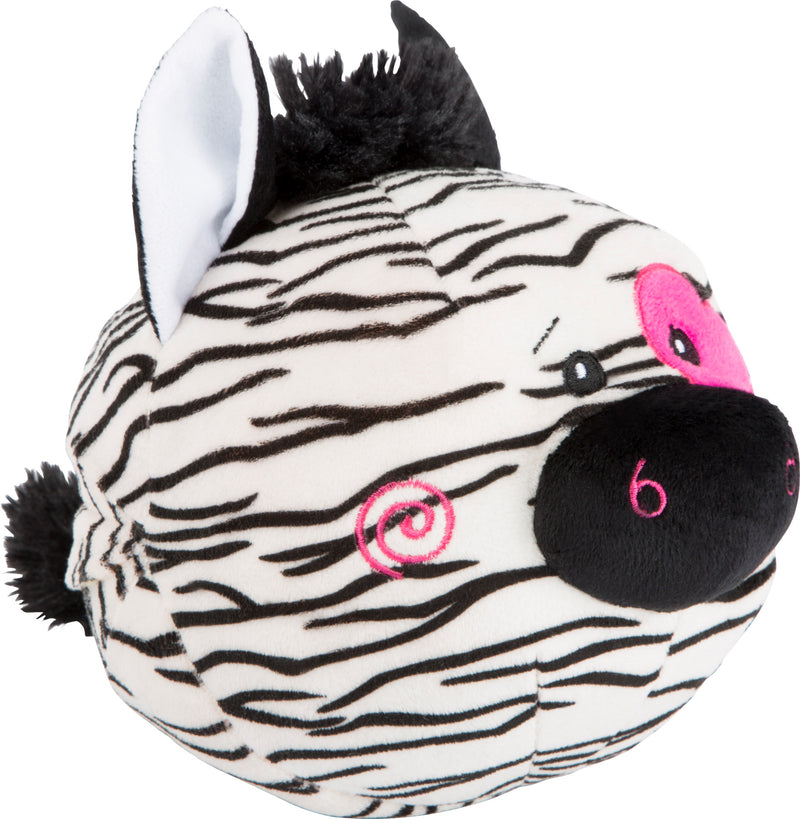 Palla peluche zebra e giraffa