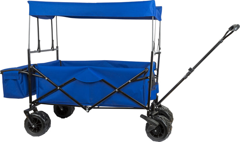 Carrello pieghevole con parasole