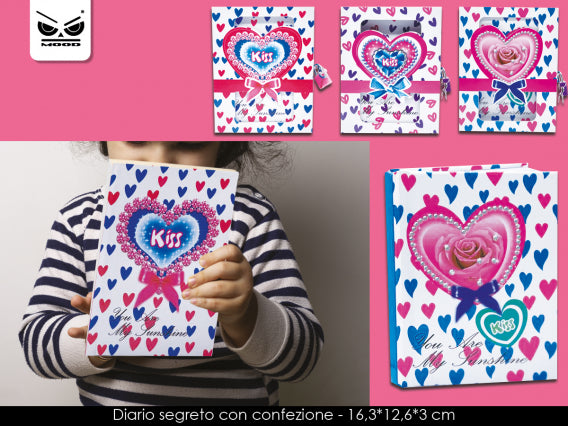 Diario segreto con confezione cuori